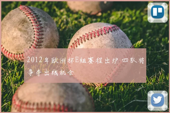 2012年欧洲杯E组赛程出炉 四队将争夺出线机会